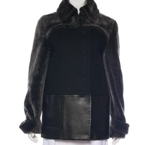 Alexander Wang sheepskin& leather coat
